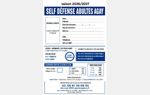Fiche d'inscription Self Agay